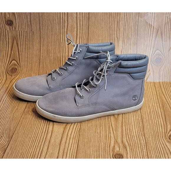 Timberland dausette gray leather high top womens shoes sneakers boots Size 10 - Picture 1 of 9